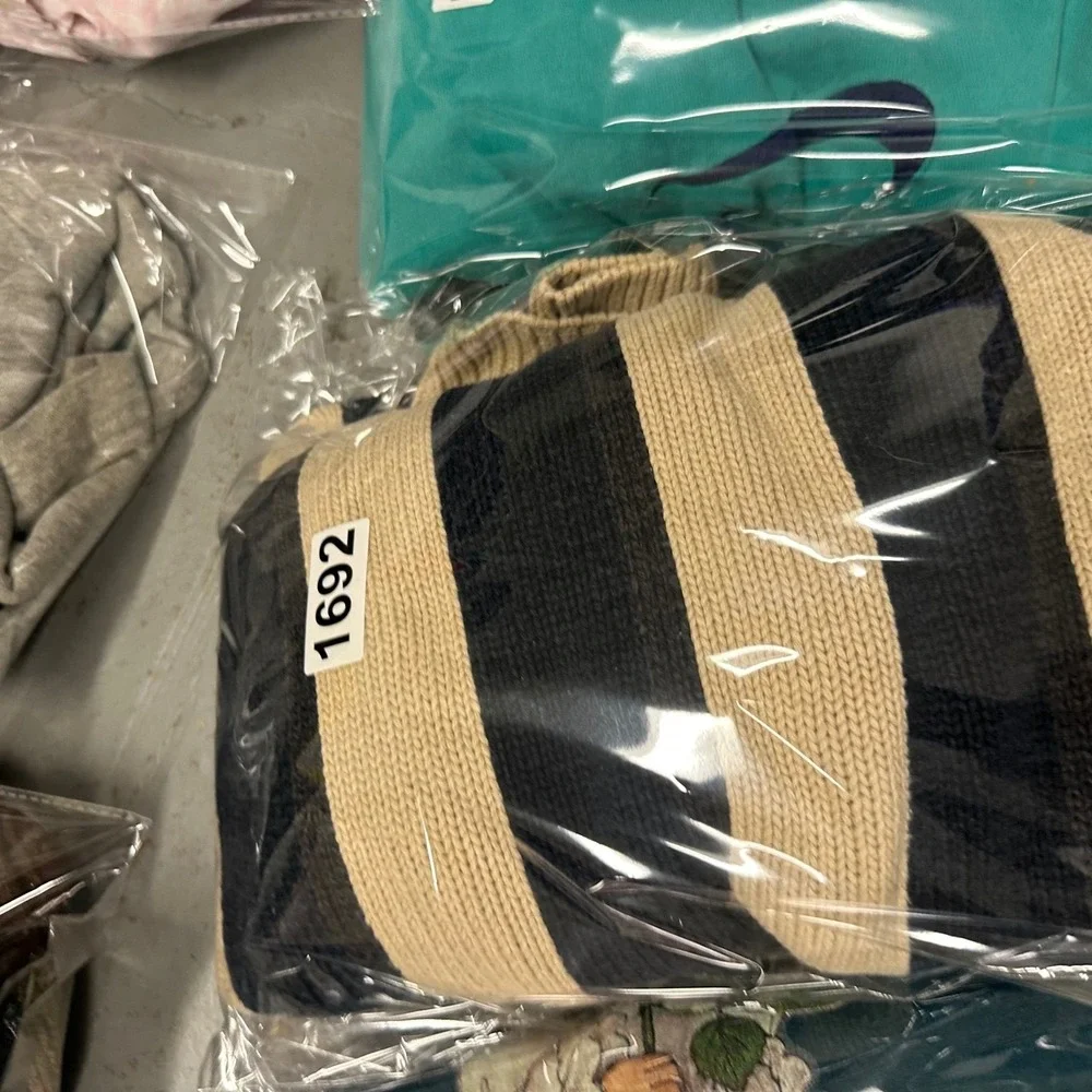 Woods &‎ Gray Mens Striped Crewneck Sweater Beige Black L/G Cotton